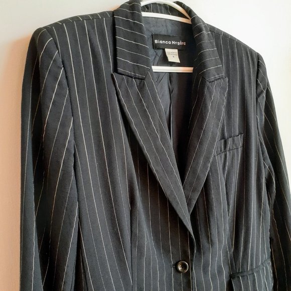 Navy blazer with white stripes - Picture 2 of 6